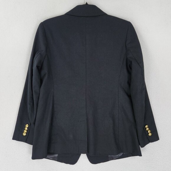 Double-Breasted Black Blazer with Gold Buttons - Picture 12 of 13